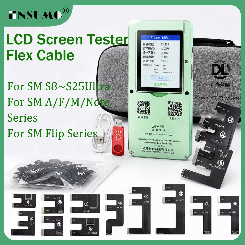 DL400 Pro LCD Tester Flex Cable For Samsung Galaxy Z Flip4 S25 Ultra S21 S22 S23 S24 LCD Display Screen Touch True Tone Repair