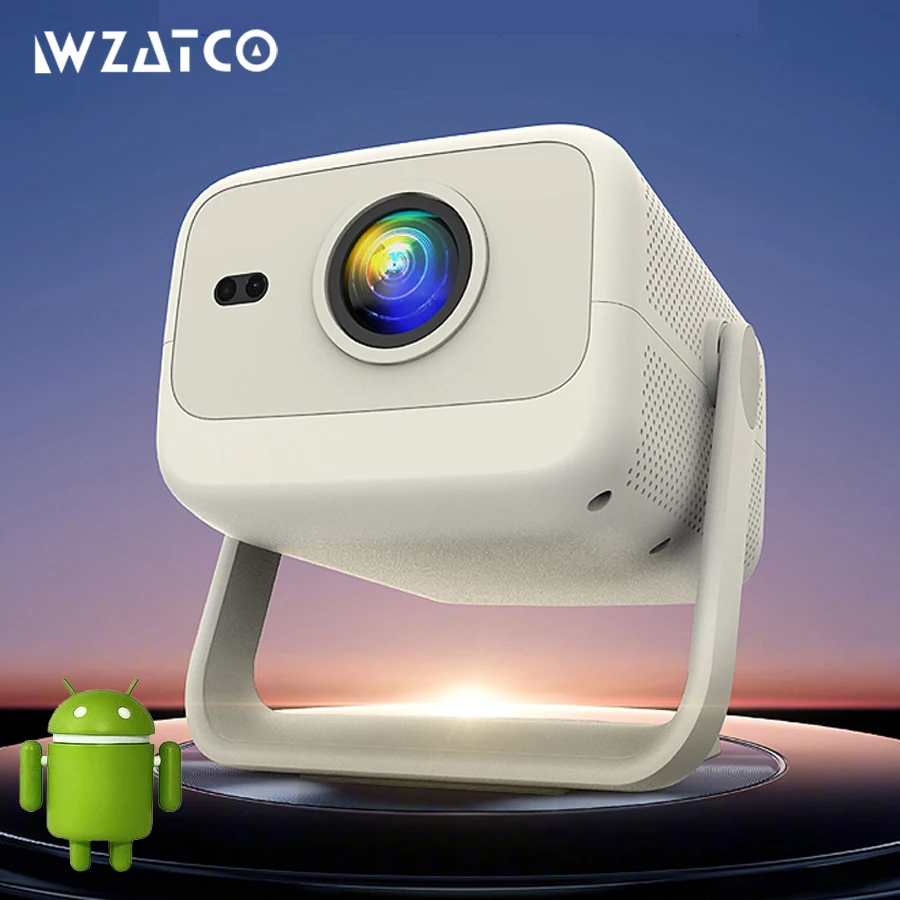 WZATCO Новый CR2P Автофокус Full HD 1080P Проектор LED Android 5G WiFi Умная видеоигра Домашний кинотеатр Проектор Beamer Поддержка 4K