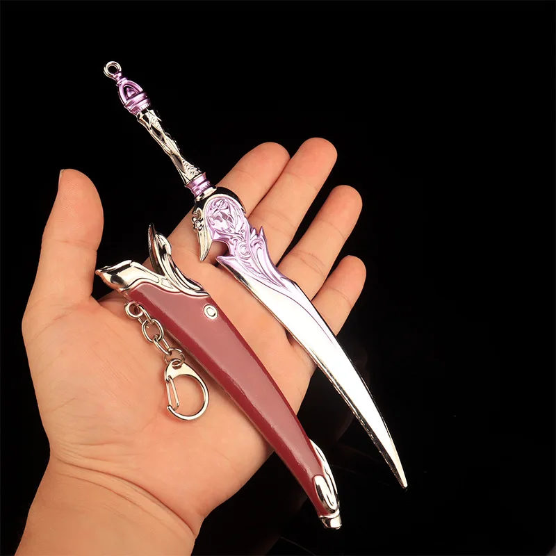 20cm/7.87in 검 무기 모델 화이트 타이거 고품질 데스크탑 디스플레이 장식품 소녀 소년을위한 생일 선물 수집