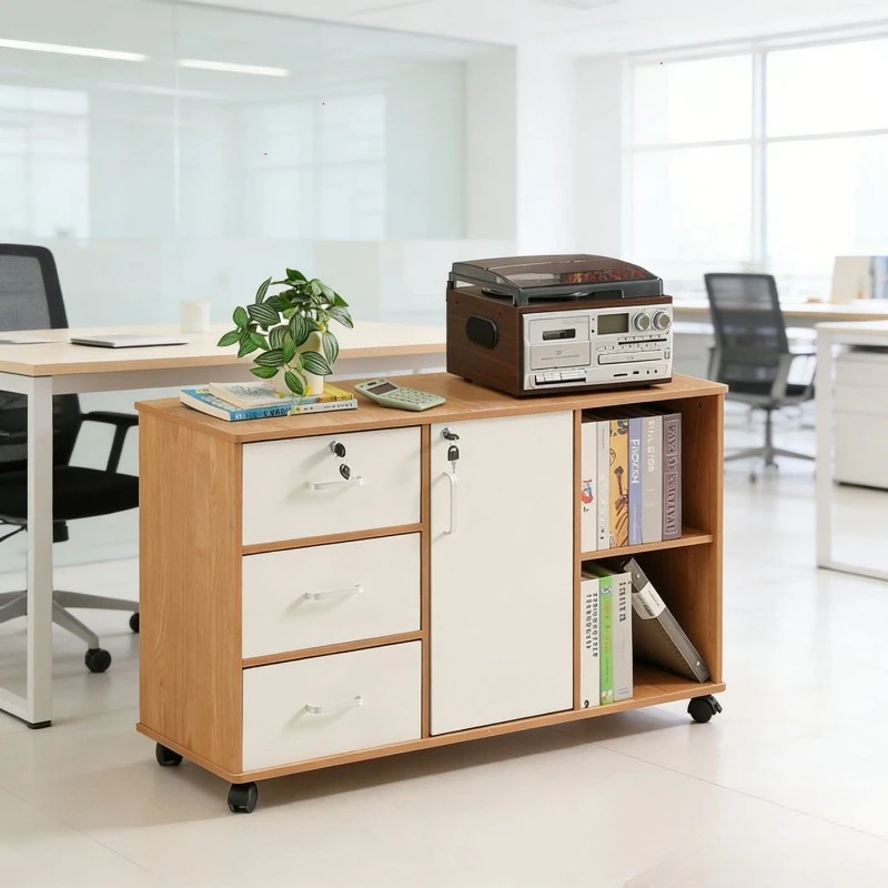 Office File Cabinet Data Storage Cabinet Storage Drawer Low Cabinet Locked Mobile Station