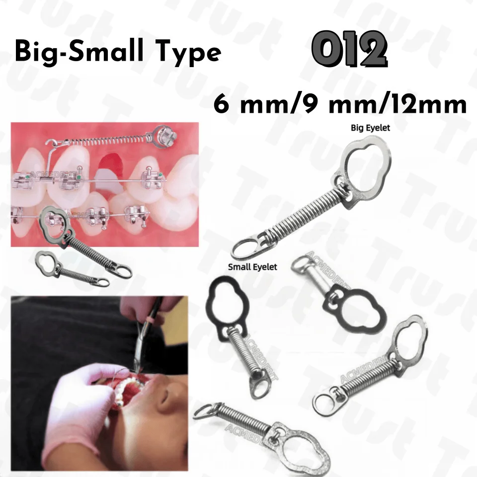 10 Packs  Dental Orthodontic Closed Coil NITI 012 Open Brace Crimpable Hooks High Quality Durable Spring for Effective Treatment