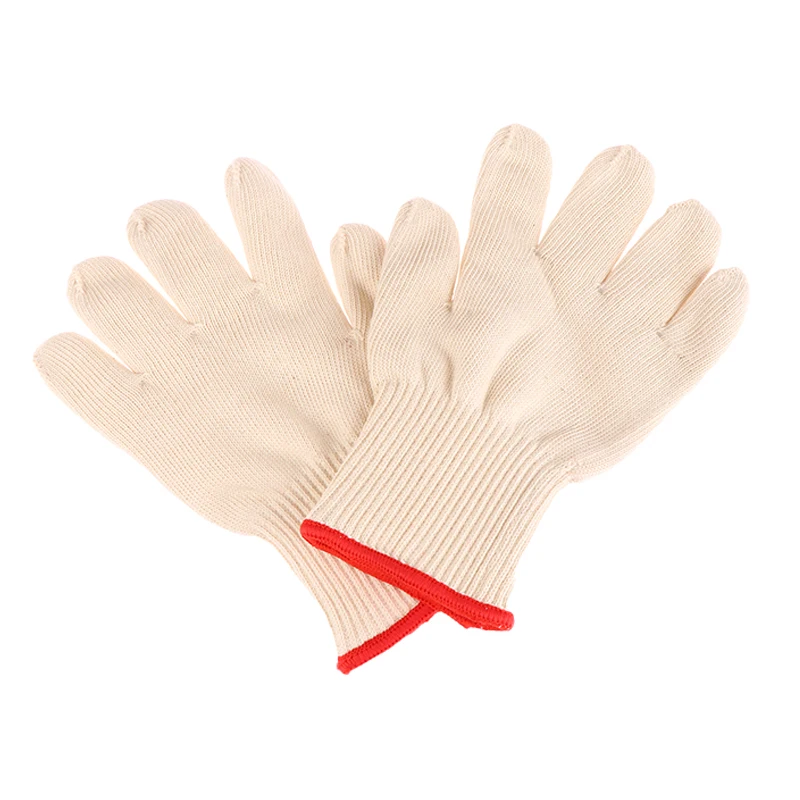 High Quality Thicken Double Cotton 200-800 Celsius Super Heat Resistant Anti Burn Heatproof Gloves Oven Kitchen White