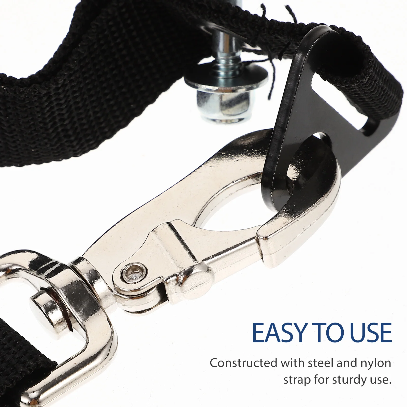 

Universal Bike Trailer Hitch Adapter Durable Steel Nylon Strap Easy Install No Tools Compatible Electric Bicycles Black
