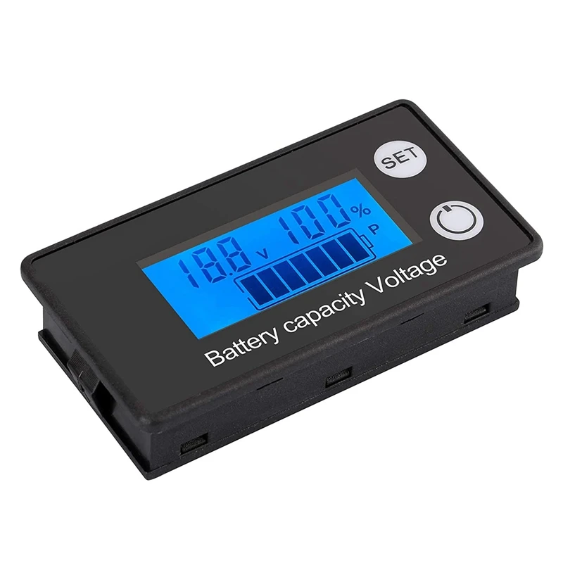 DC 8V-100V Battery Capacity Monitor Gauge Voltage Meter Monitor With LCD Screen Electric Quantity Detector