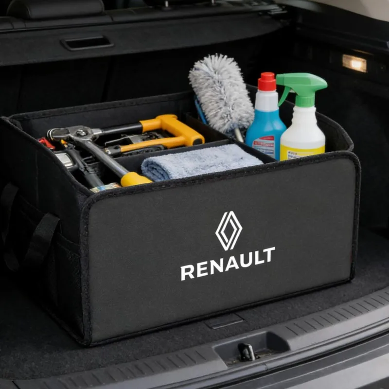 

Renault Exclusive Car runk Storage Box Foldable Auto Organizer Bag For NewRenault RS Megane 2 3 4 Trafic Scenic 2 Clio Captur Tw