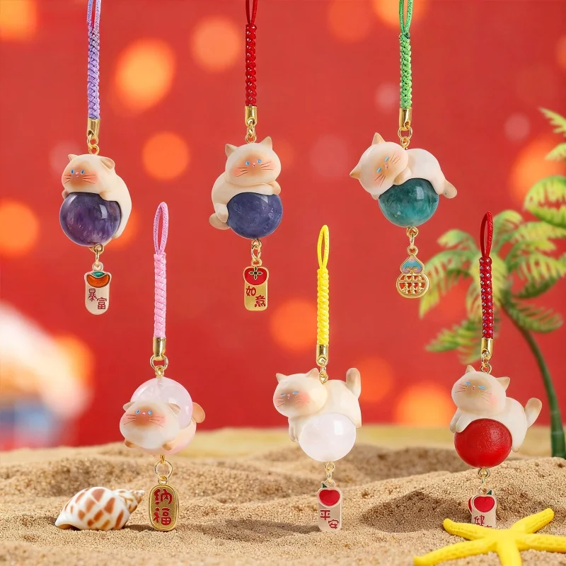 

Мультяшный милый котик-талисман: кристальный кулон-сюрприз в закрытой коробке, креативные подвески для сумок, украшения, куклы, подарки для друзей и семьи