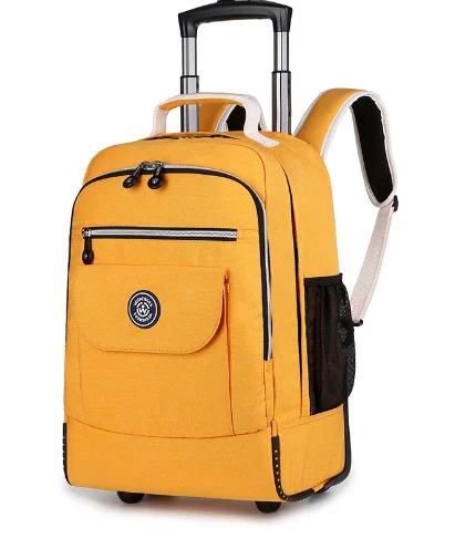 Travel Trolley Bag on wheels rolling luggage backpack women Wheeled backpack School Trolley Bag Suitcase School wheeled backpack