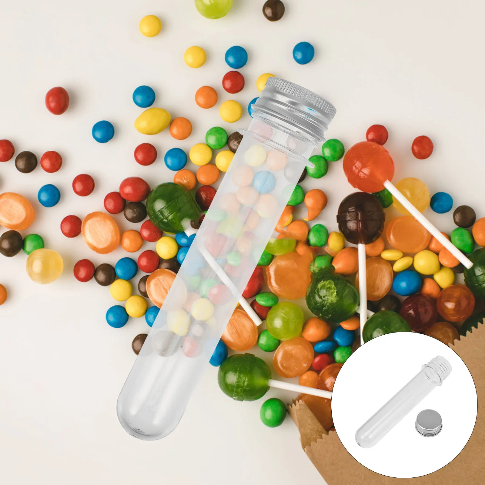 

10pcs Candy Box Clear Plastic Test Tubes For Wedding Party Storage Bottle Transparent Container Tea Accessories Supply