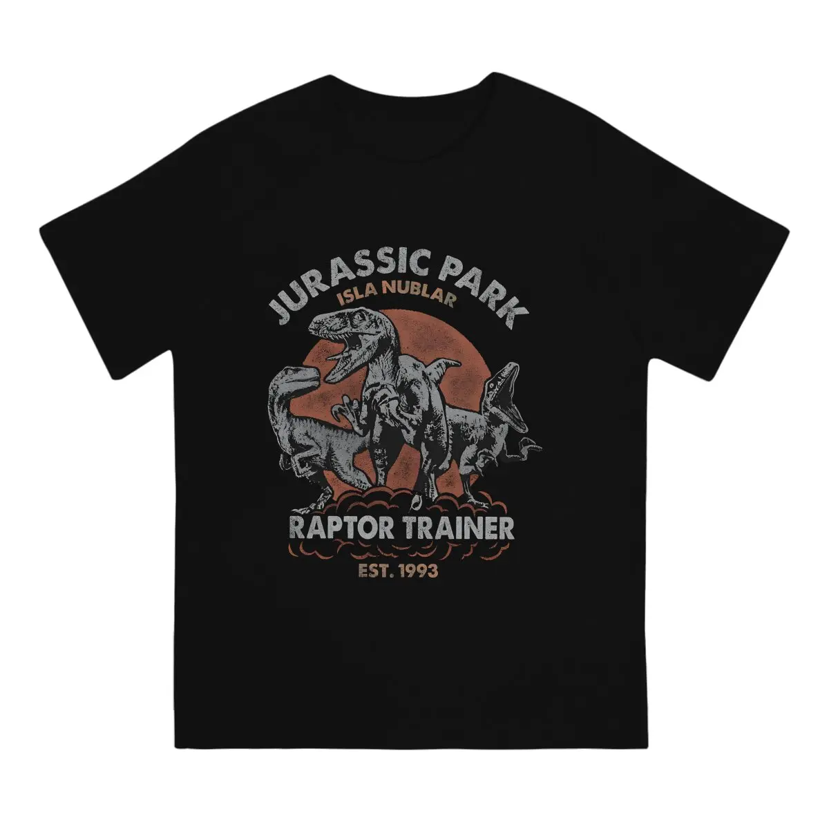 Novelty Isla Nublar Raptor Trainer for Men Round Neck 100% Cotton T Shirts Jurassic Park Short Sleeve Tee Shirt Summer Tops