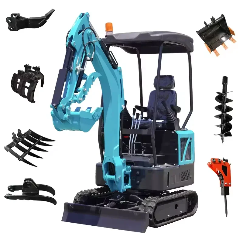 ヨーロッパホット販売ハイトップブランド 1Ton 1.5ton 1.8ton 電気油圧マイクロ小型クローラー 1 トンミニディガーバガーミニショベル