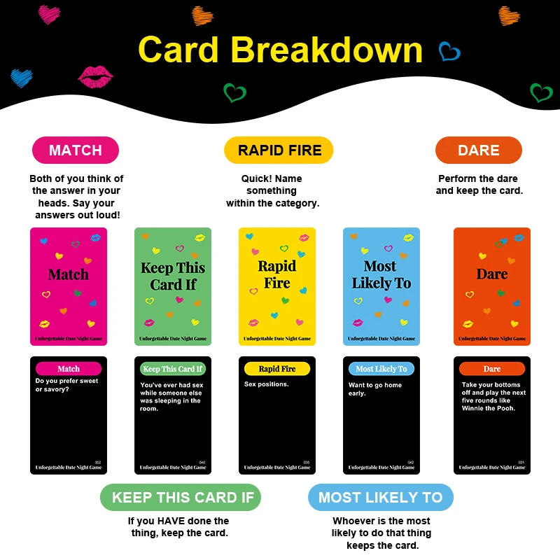 الأزواج في نهاية المطاف تاريخ ليلة لعبة ببطاقات ورقية أفكار لاعبين العلاقة الحميمة لعبة العلاقة العميقة تتضمن 300 بطاقة وسبينر