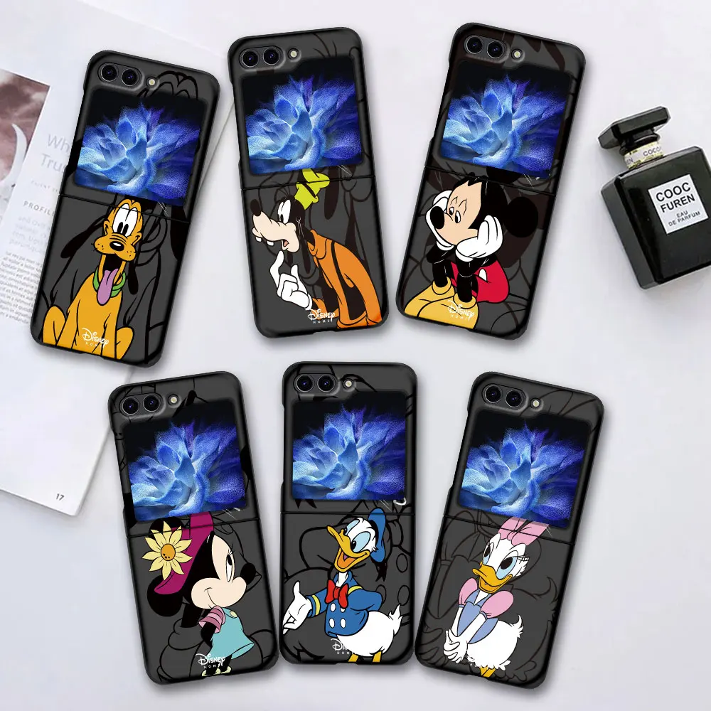 Disney Mickey Wonderful House Case for Samsung Galaxy Z Flip6 Flip5 Black Hard Cover Z Flip 6 5 Mobile Phone Shell Zflip6 Zflip5