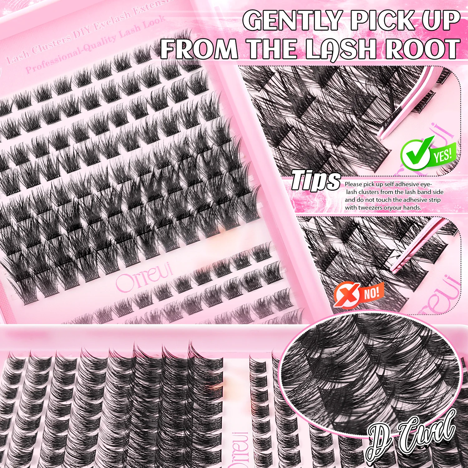 384 stuks D Curl Cluster Wimpe - Lash Extension Tweezers recensie en prijs
