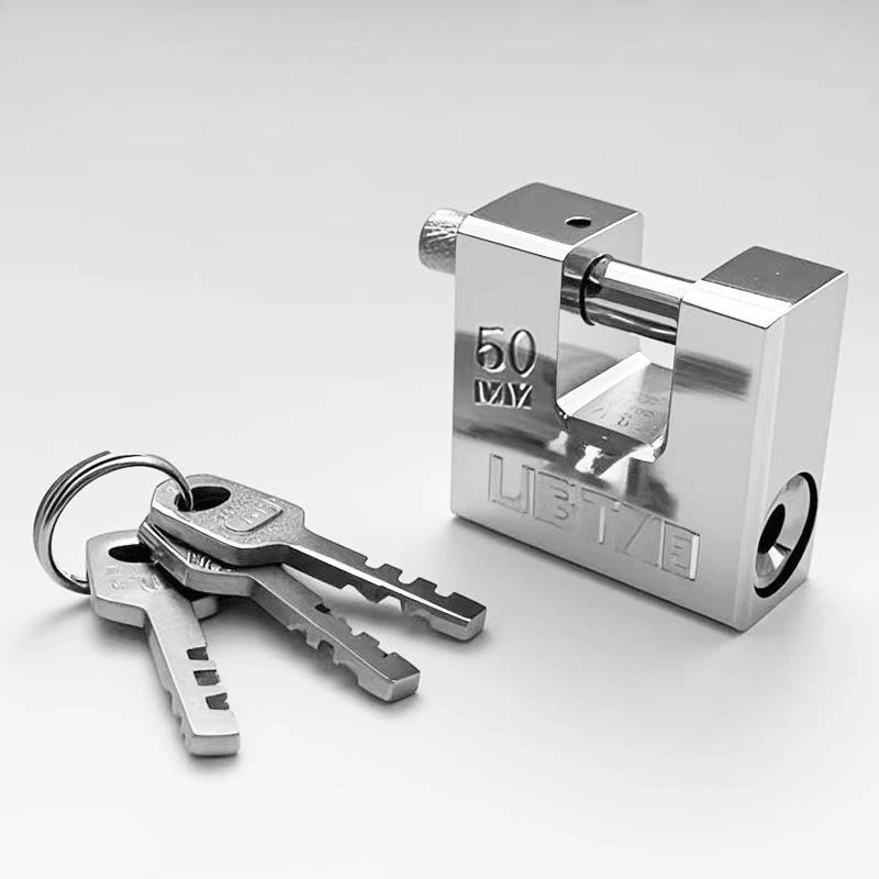 1 PC Heavy Duty Anti-Cut Padlock Secure Outdoor Lock with 3 Keys for Gate Fence Shed Shipping Container Toolbox view 6