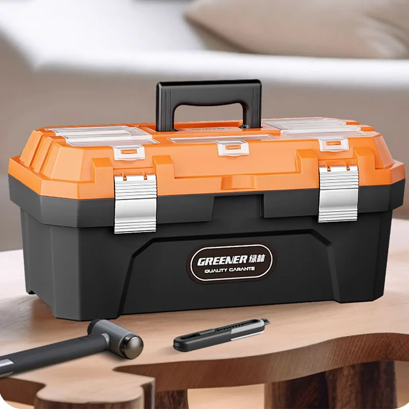 Hardware Multifunctional Toolbox Empty Storage Large Professional Waterproof Tool Bag Plastic Hand Movement Tools Packaging