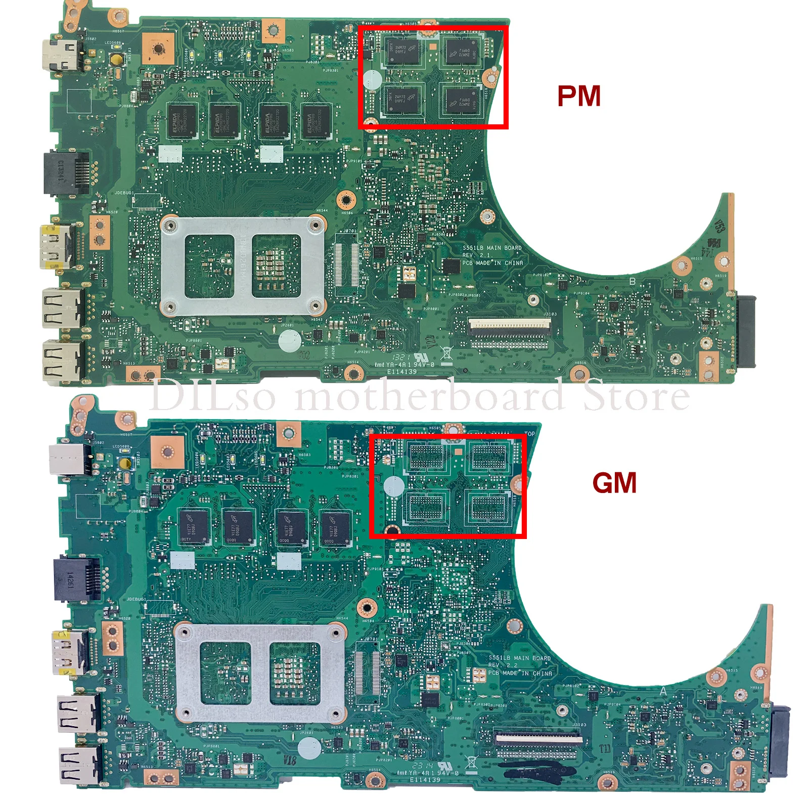 Imagem -03 - Kefu-placa-mãe do Portátil para Asus K551l S551la R553l S551lb i3 i5 i7 4ª Geração 4gb Ram Gt840m Uma 100 Testado