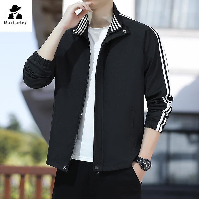 

Autumn 2024 Cargo Jacket Men's Casual All-match Loose Waterproof Windbreaker Men's Business Office Collar Coat Fashion Clothing