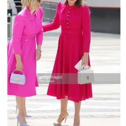 Princess New Designer Fashion Autumn High Quality Women's Vintage Elegant Casual Party High Street Long Sleeve Belt Midi Dress
