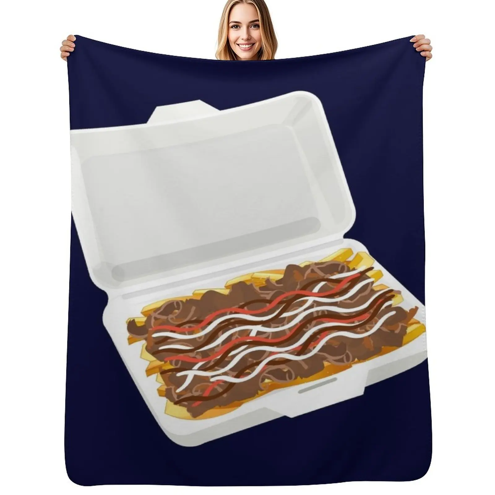 Halal Snack Pack (HSP) Throw Blanket Modern Design Soft Blanket for Home Decor