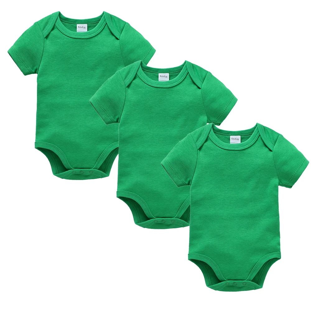 3Pcs Baby Boys Clothes 100%Cotton Solid Black Short Sleeve Blank Baby Bodysuits body bebe  Newborn Jumpsuit Plain 0-24 Months