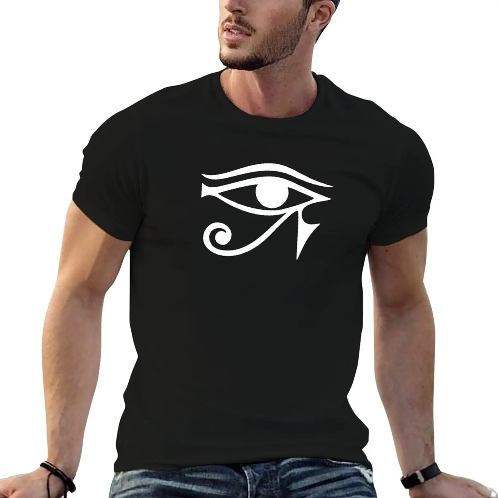 Horus eye, Egyptian protection symbol, lucky charm, ancient Egypt, mythology, Horus, Eye T-Shirt anime t shirts outfits for men