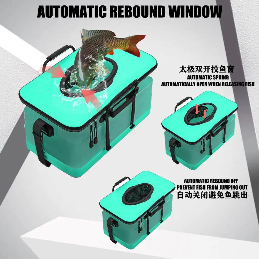 Transparent live fish bucket Thickened and hard fishing bucket, foldable fish bucket Luya multi-functional fish guard bucket