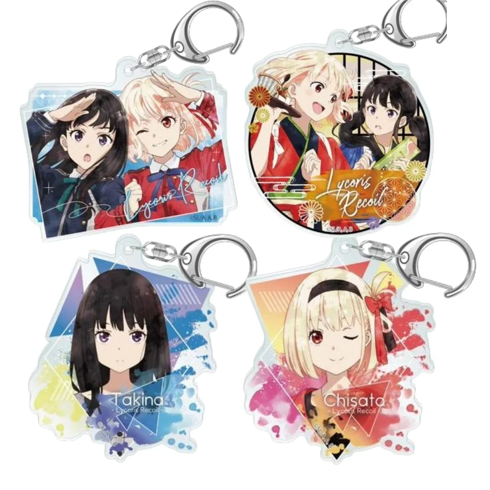 

Cute Popular Anime Fans Gifts Lycoris Recoil HD Characters Acrylic Keychain Ornament Inoue Takina Chisato Nishikigi 6cm