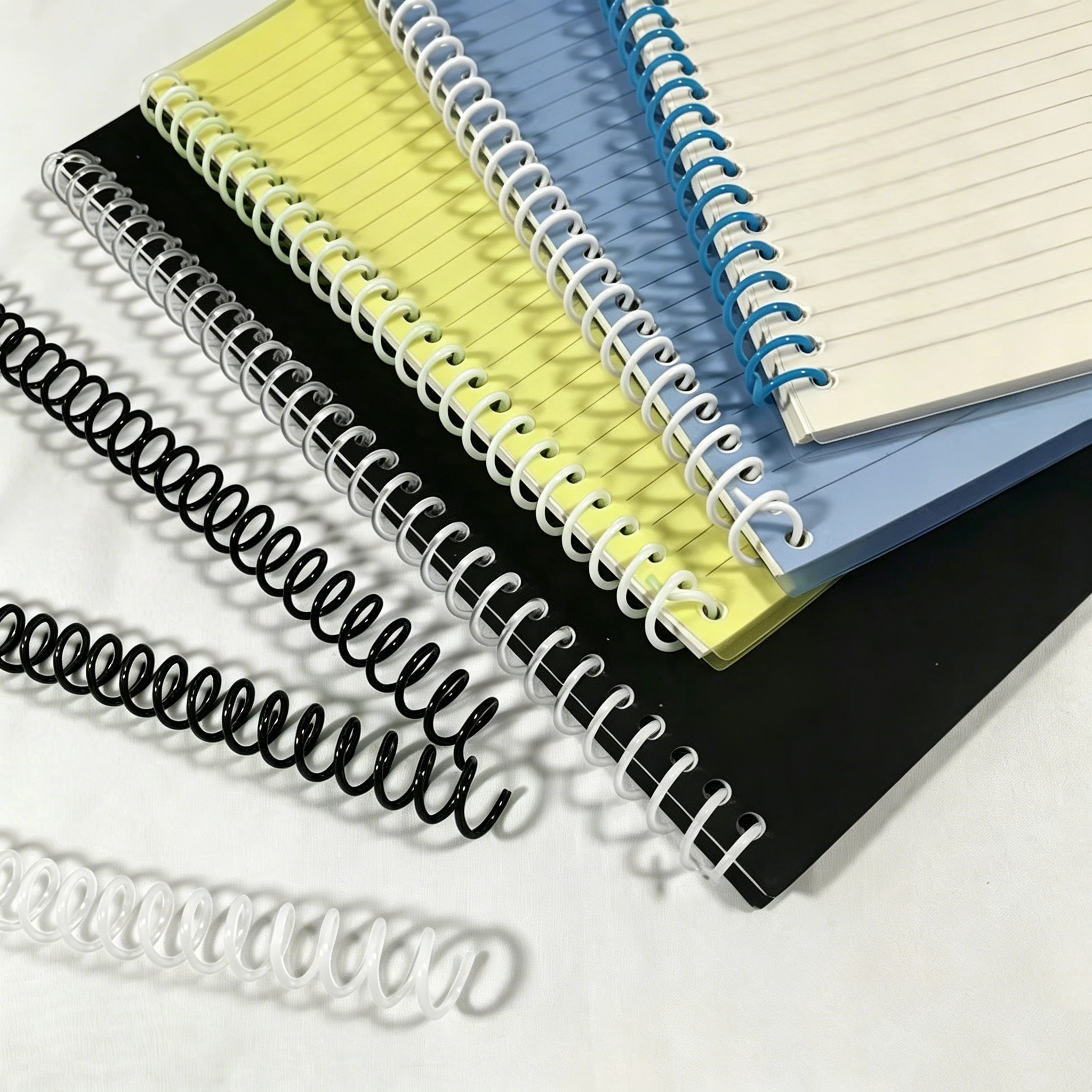 10pcs Loose-leaf Binding Rings PVC Single Ring Large Capacity 34 Hole A4 Spiral Single Coil Stationery Ring Binder Sanke Ring