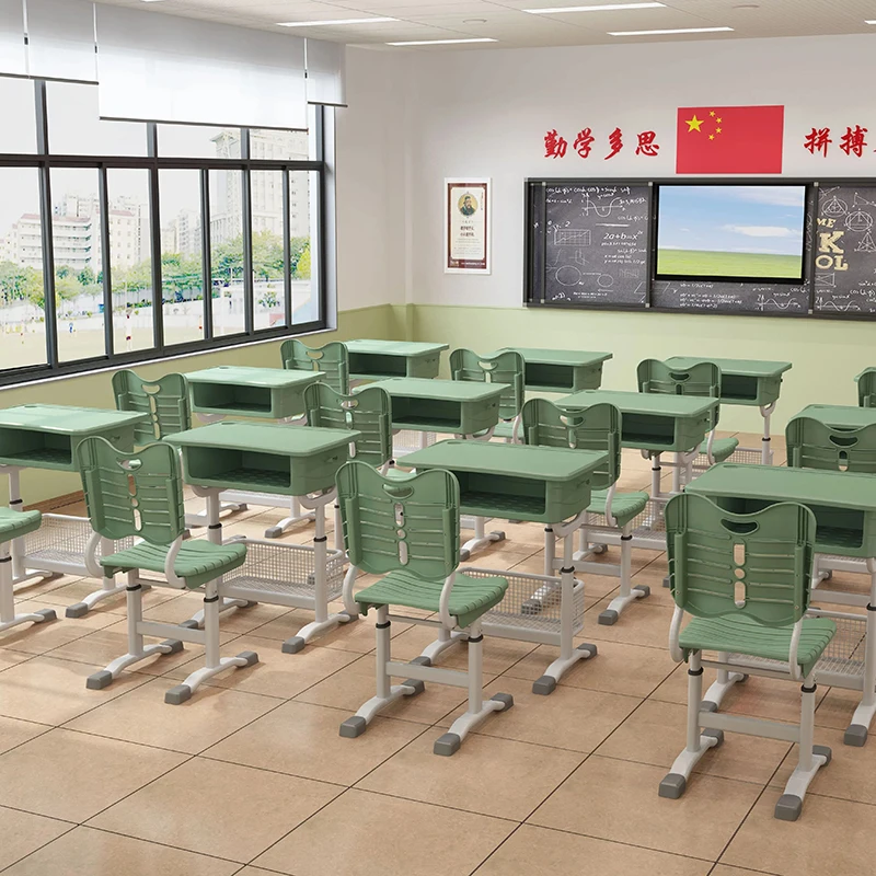 KZ011 مكاتب وكراسي مدرسية سميكة من البلاستيك لطلاب المرحلة الابتدائية والثانوية الذين يتعلمون الاستخدام المنزلي #6