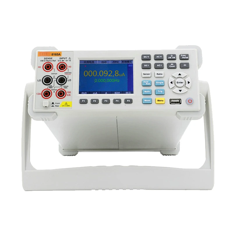 

8165A Desk Top Digital Multimeter Auto Range AC DC USB Multiple Interface Front/Rear Signal Terminal Bench Multimeter