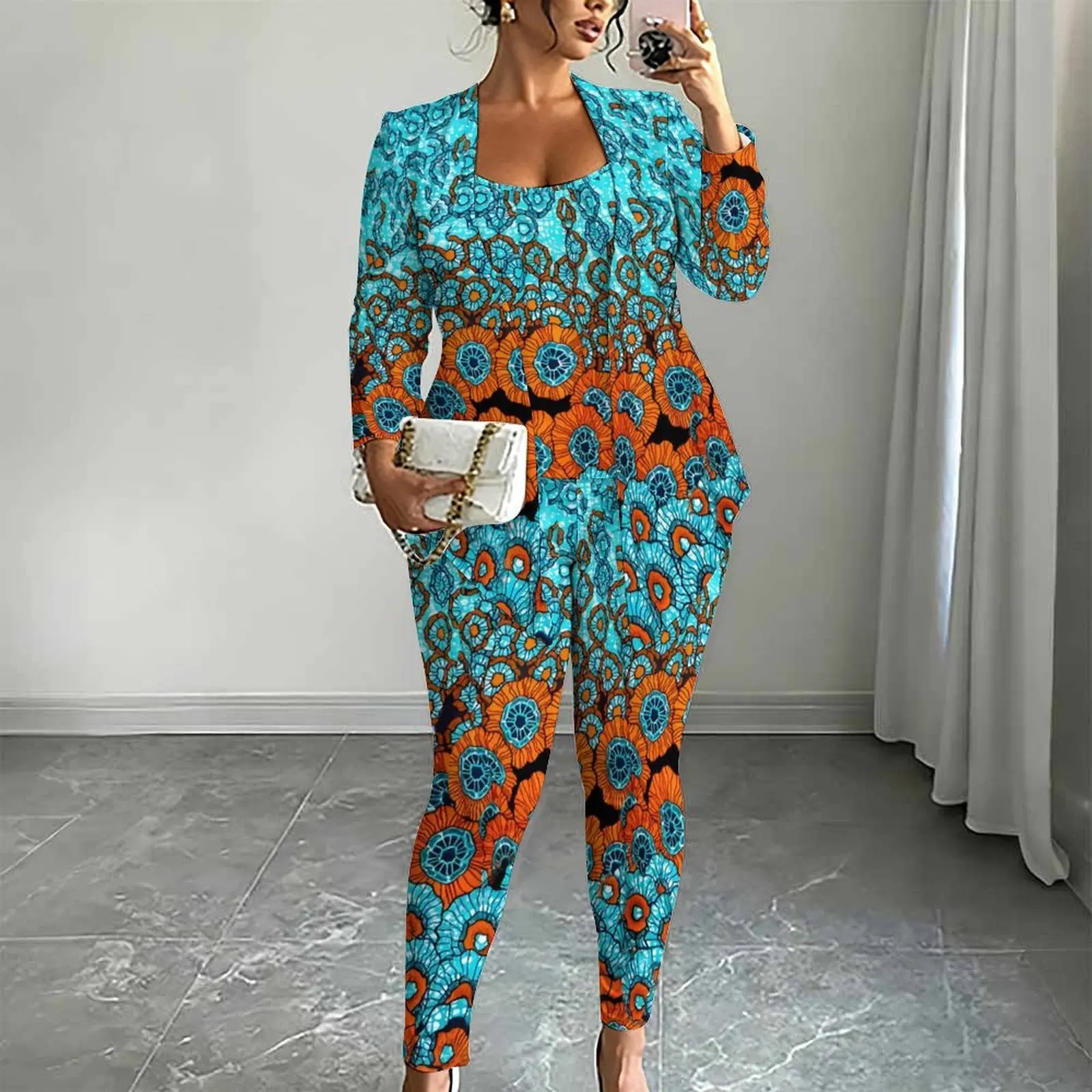Half Sleeve Irregular Hem Coat Slim Vest Fashion Printed Leggings Jogging Pants Beach Vacation Casual Three Piece Set
