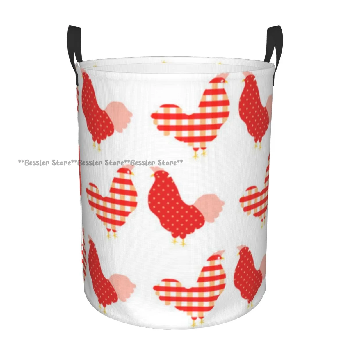 

Dirty Laundry Basket Sweet Colorful Chicken Pattern Folding Clothing Storage Bucket