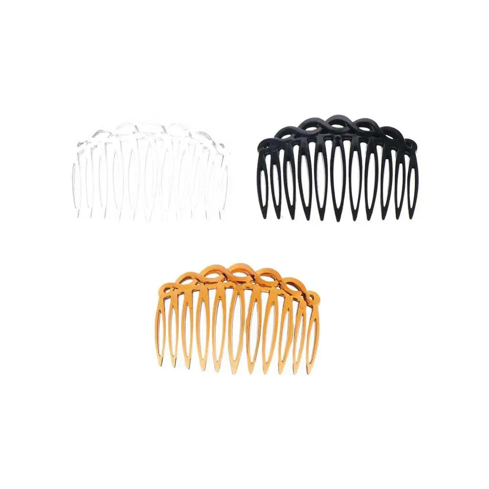 11 Teeth Simple Hair Clip Combs Straight Teeth Plastic Hair Accessories Durable French Vintage Weaving Hairpins Women