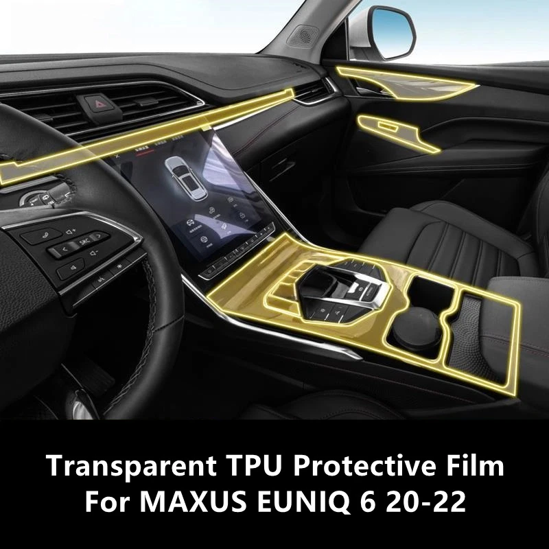 

For MAXUS EUNIQ 6 20-22 Car Interior Center Console Transparent TPU Protective Film Anti-scratch Repair Accessories Refit