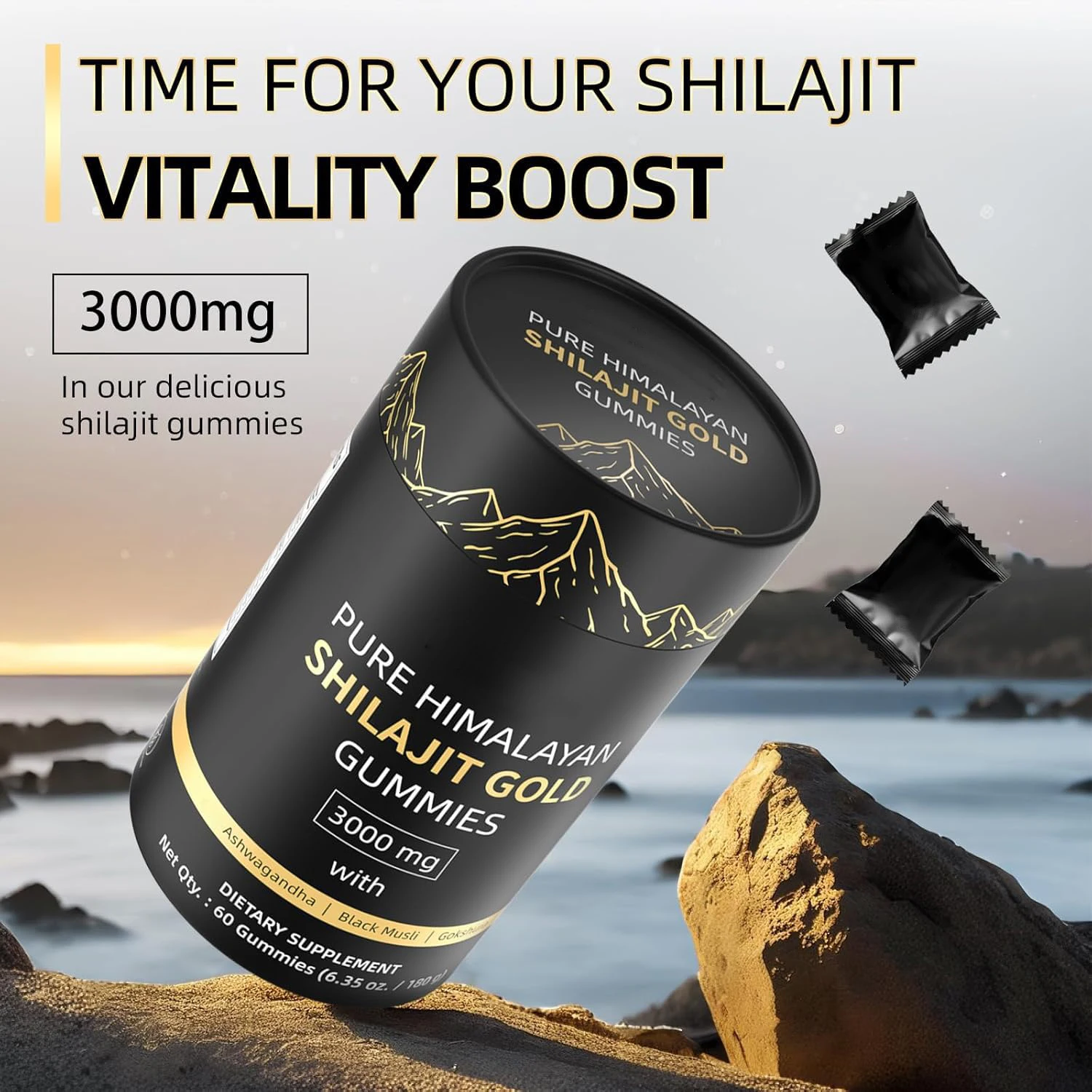 3000mg Himalayan Shilajit Gumm - Shilajit Resin Pure ulasan dan harga