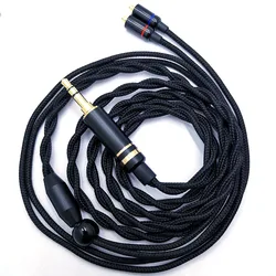 RY-B1 1.2m DIY Replacement Mmcx Cable 3.5/2.5/4.4mm Silver plated  Upgraded  8 core wire cable For RY4S plus mmcx earphone cable