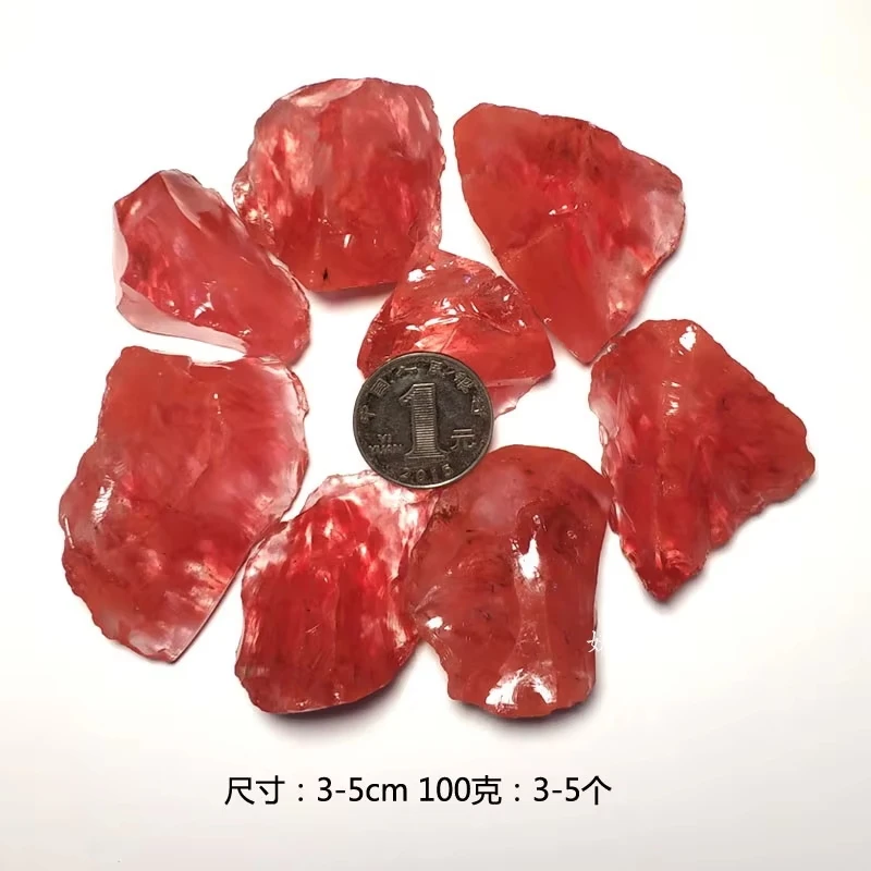 Diffuse Fragrant Stone Watermelon Red Smelting Crystal Quartz Raw Rough Gravels