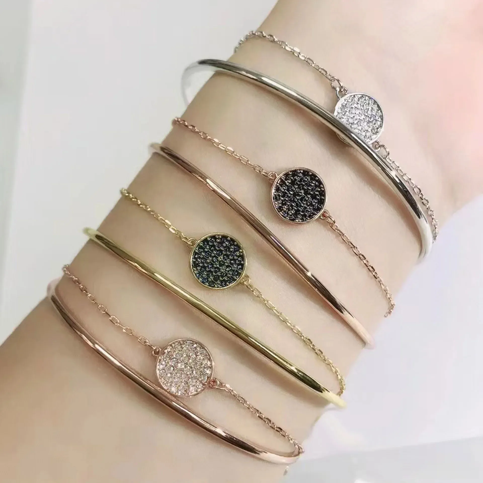 الأصلي 2025 موضة جديدة غرامة سيدة مجموعات مجوهرات مضرب سلسلة العصرية القرط قلادة حلقة سوار رومانسية للمرأة هدايا