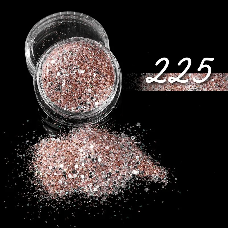 1pot schillernde nagel glitter paille tte 3d nail art pulver flocken konfetti paille tte bronzing funkelnden diamant nagel glitter pulver