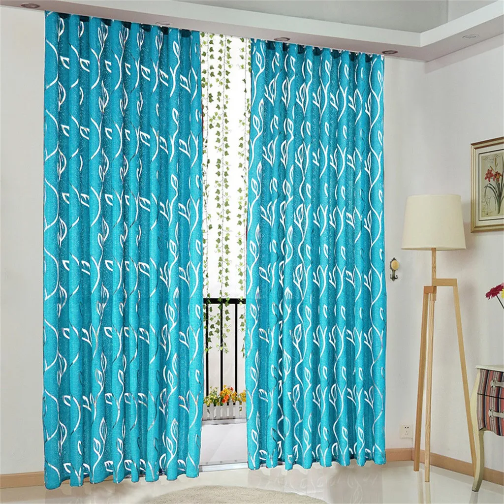 Shading Vines Leaves Tulle Sheer Curtains for Living Room Decoration Window Curtains Kitchen Modern Tulle Voile Organza Curtains