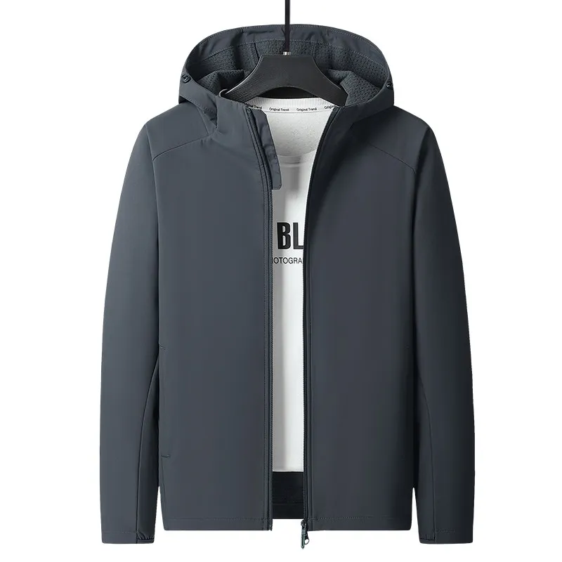 Chaqueta Americana para Hombre, Impermeable, Cortavientos, con Capucha, Informal, para Primavera y Otoño, Marca Faion, Prenda Exterior