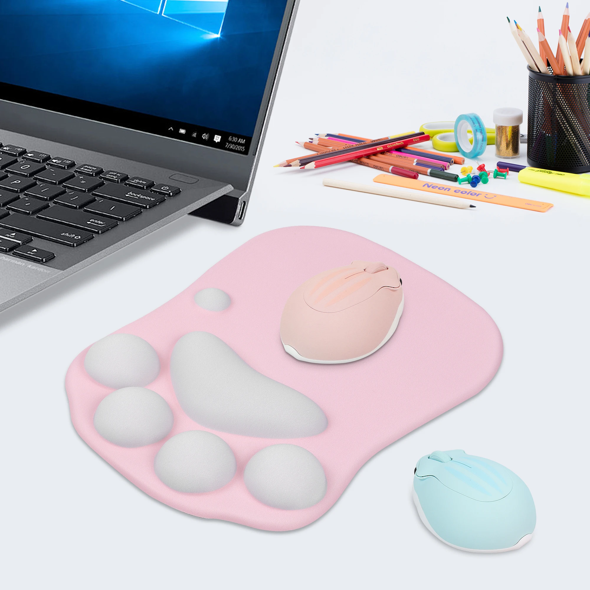 Cute Cat Paw Mouse Pad 3D Soft And Skin Friendly Memory Sponge Silicone Pad Raise Wrist Mousepad Increase And Thicken Work Game