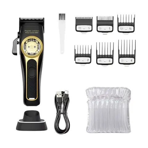 Kemei KM-2373 Professional  Hair Clipper Magnetic Levitation Motor 8800 Rpm Hair Trimmer Charging Base Men's Hair Trimmer