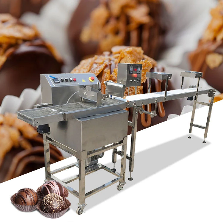 Automatic Cake Chocolate Biscuit Enrobing Machine/Wafer Biscuit Chocolate Enrobing Machine Machinery