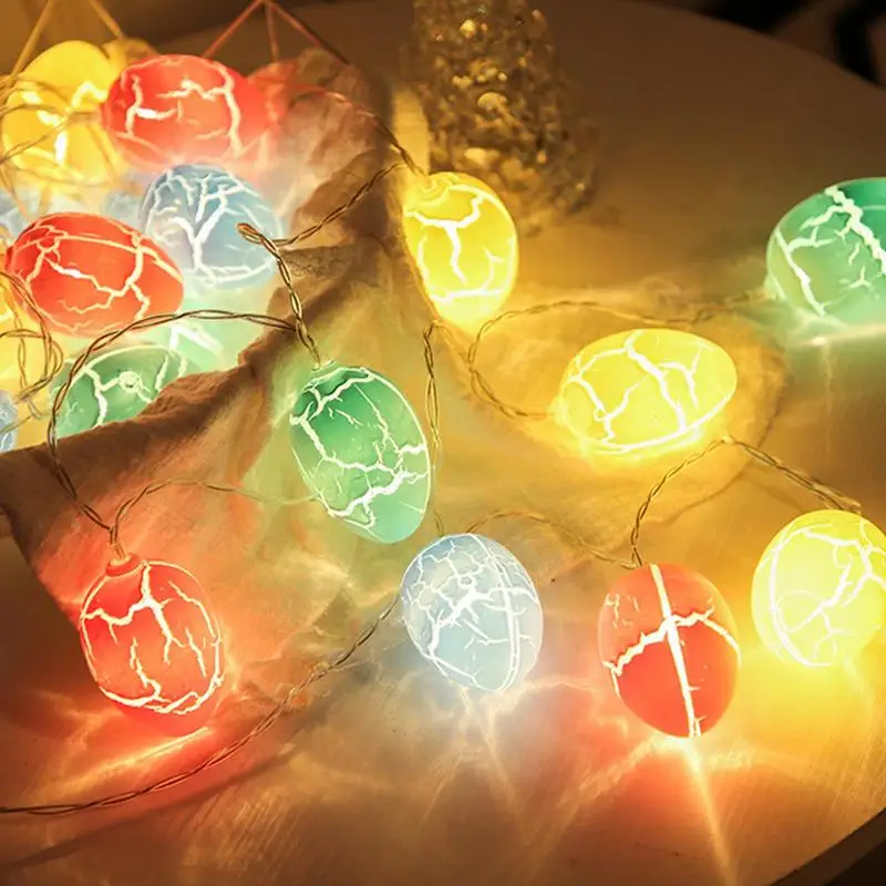 Lighted Easter Eggs Multi Color String Lights Sturdy Battery Operated Easy Mounting Water Resistant Multipurpose Light Up Easter