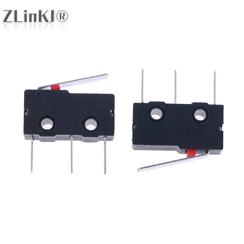 5PCS Long Foot Micro Switch 3Pin NO/NC Mini Limit Switch 5A 250VAC KW12 Snap Action Push Micro Switches Wholesale