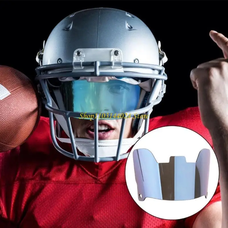 N5KE Football Eye Shield للخوذات أقنعة شفافة ومقاومة للخدش للرياضيين لإمدادات كرة القدم للبالغين والشباب