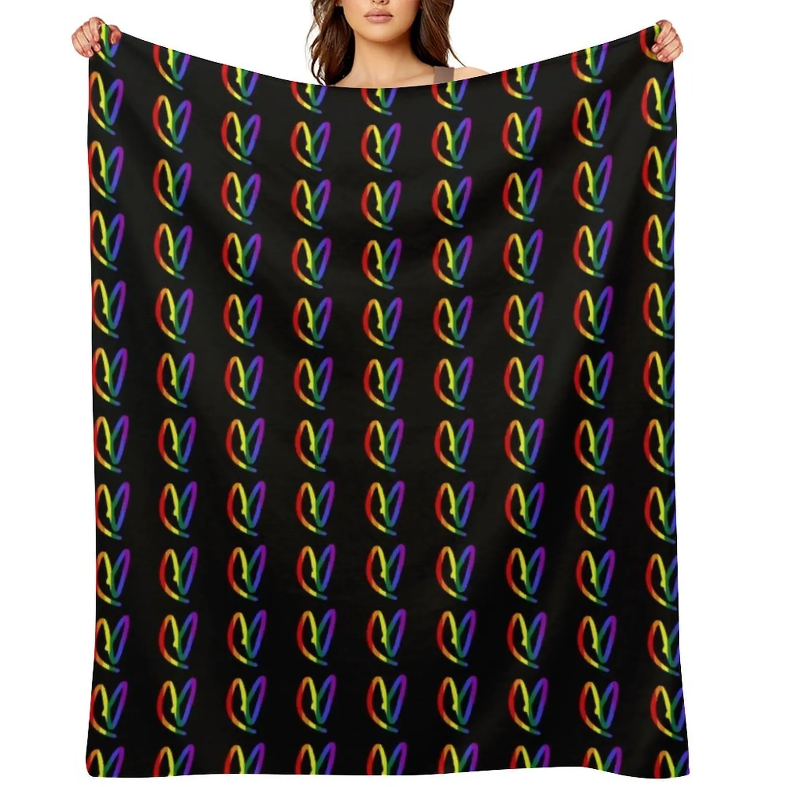 

lgbt lovatic heart Throw Blanket Custom For Decorative Sofa valentine gift ideas Sofa Quilt Blankets