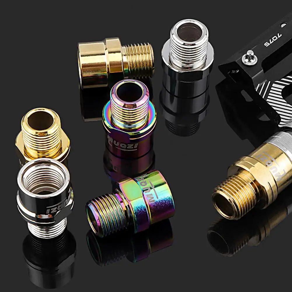 1 Pair MUQZI Bicycle Pedal Extension Bolts Spacers Pedal Extenders Pedals Repairing Axle Crank Accessories Bike Pedal Bolts