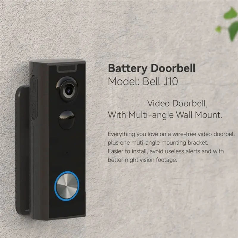 Y42A-Wireless,Video Doorbell Camera With Chime, 2-Way Audio, Instant Alert, Human Detection, Night Vision, 2.4G Wi-Fi